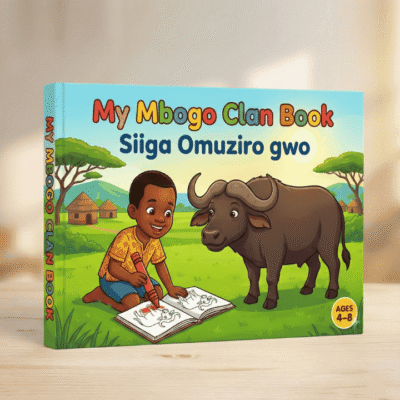 Mpologoma Clan Book cover for children aged 4–8 from the Buganda Kingdom