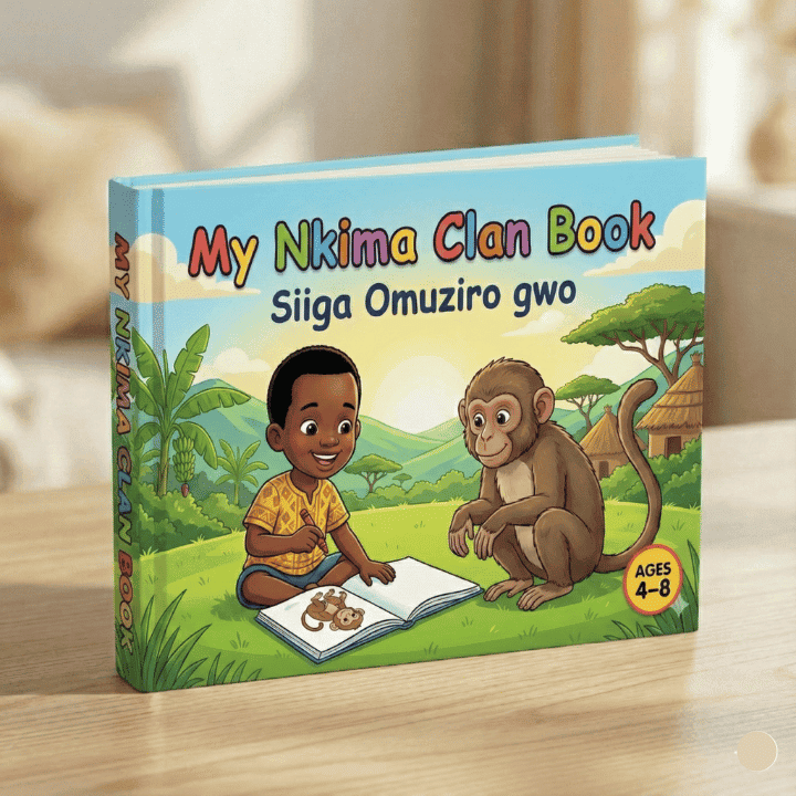 Nkima Monkey Clan coloring book page for children
