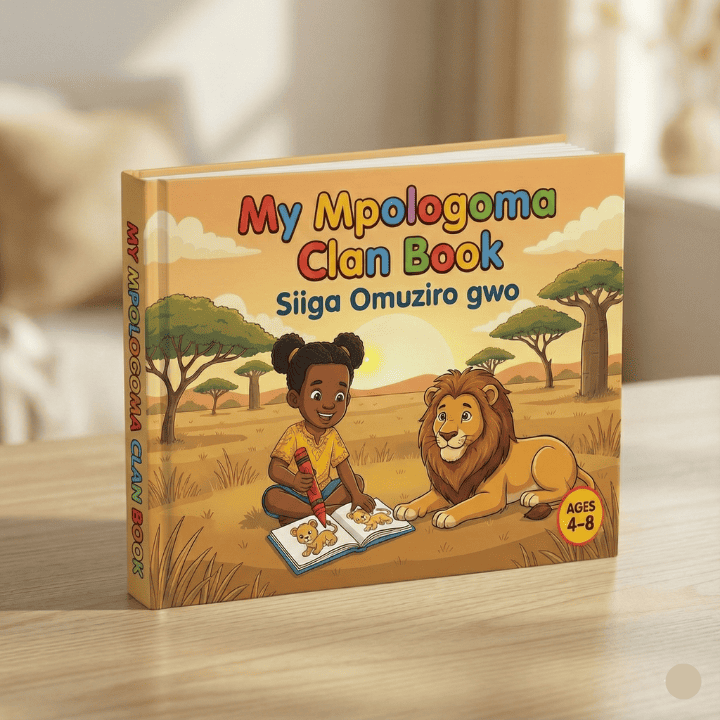Mpologoma Lion clan coloring book page for children aged 4–8